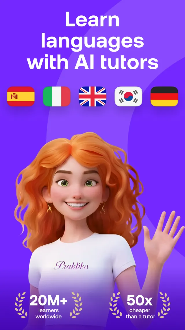 Praktika - AI Language Tutor - Screen 1