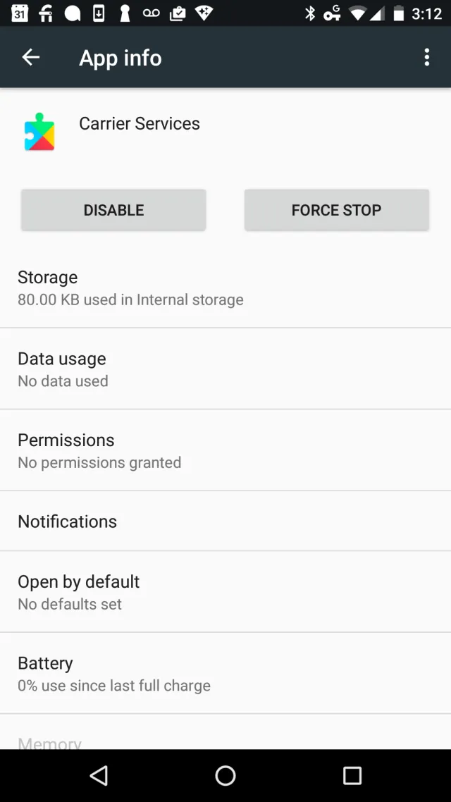 Carrier Services - Screen 4