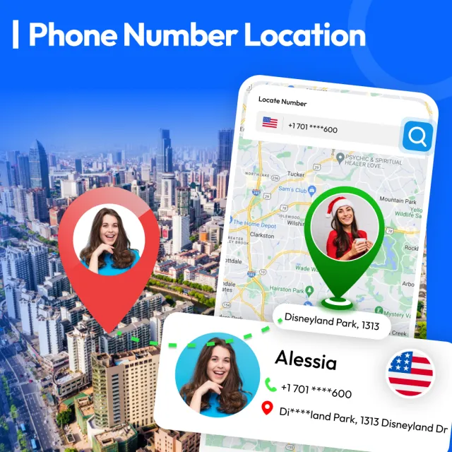 Phone number location tracker - Screen 1