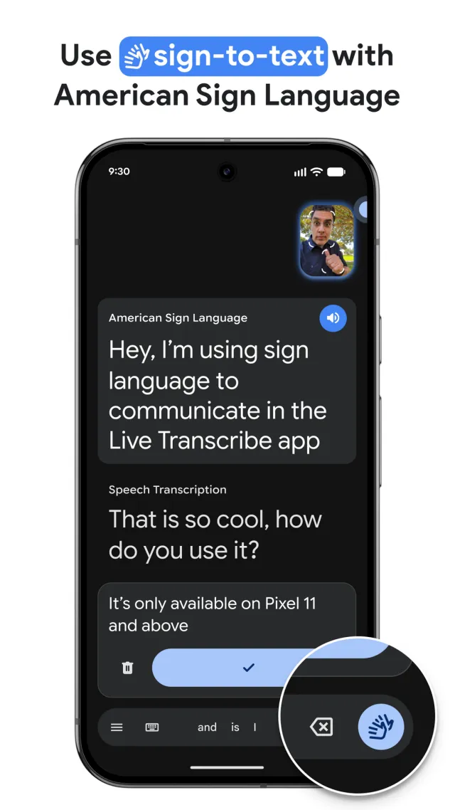 Live Transcribe & Notification - Screen 1