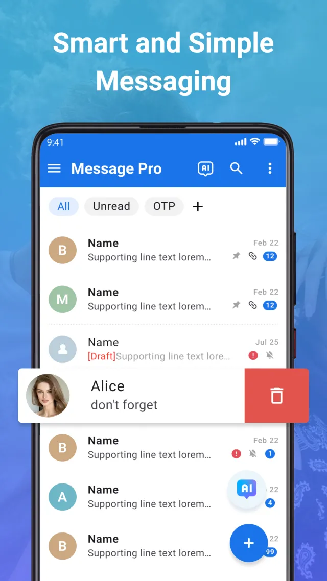 Messages - SMS + MMS Messenger - Screen 1