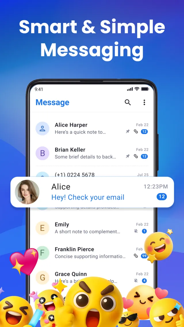 Messages: Text SMS Home App - Screen 1