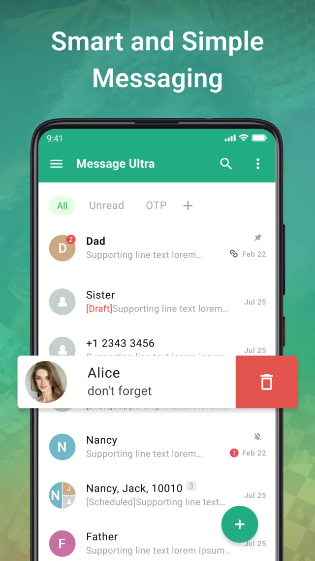Messages - SMS Messenger + - Screen 1