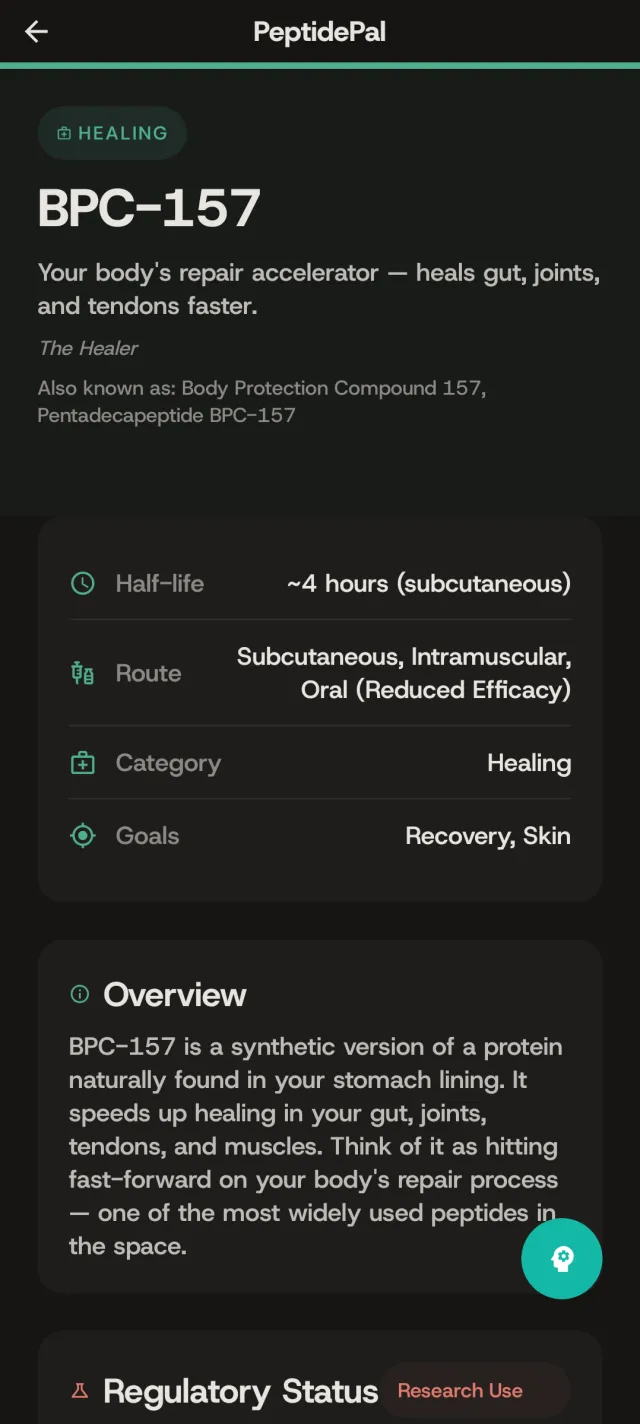 PeptidePal - Screen 1