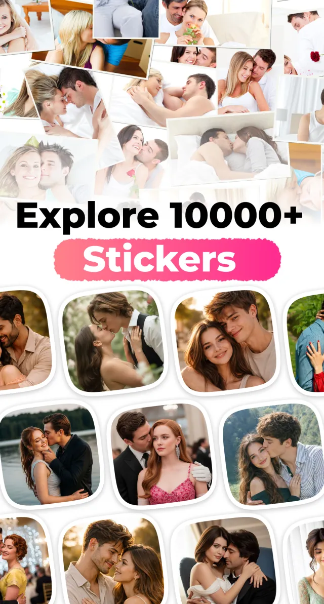Romantic Stickers Kiss Sticker - Screen 1