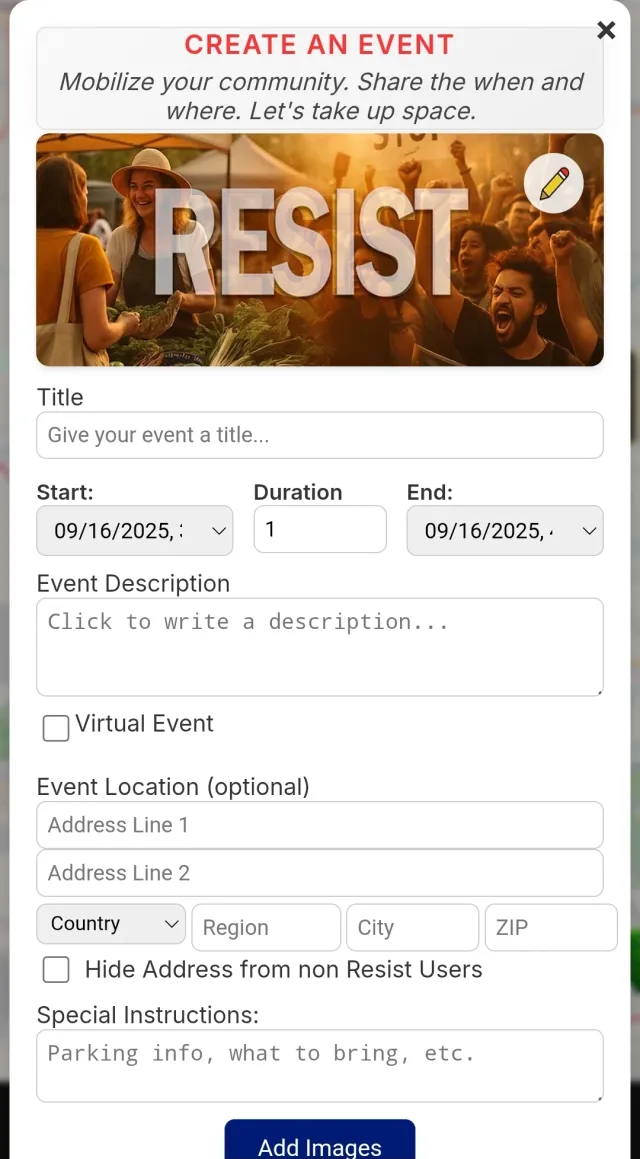 RESIST - Screen 1
