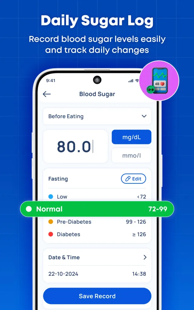 Blood Sugar & Pressure Tracker - Screen 5