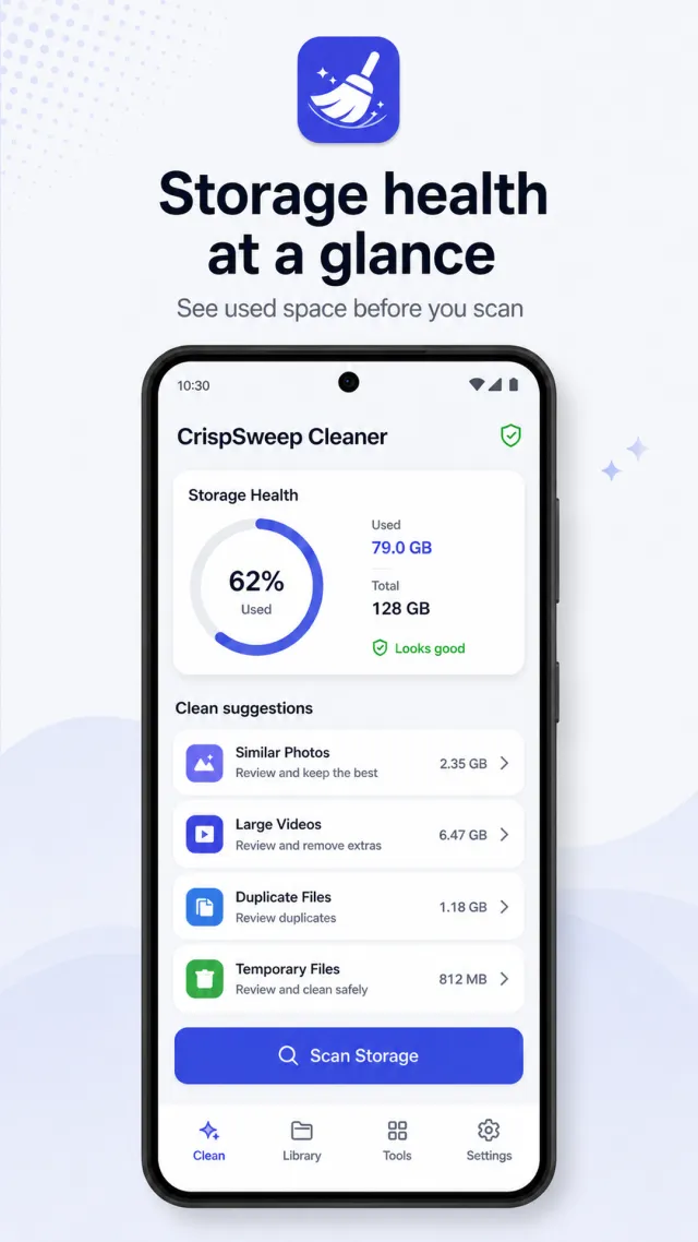 CrispSweep Cleaner - Screen 1
