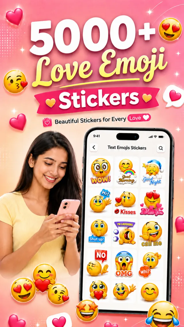 Romantic Stickers - Love Emoji - Screen 3