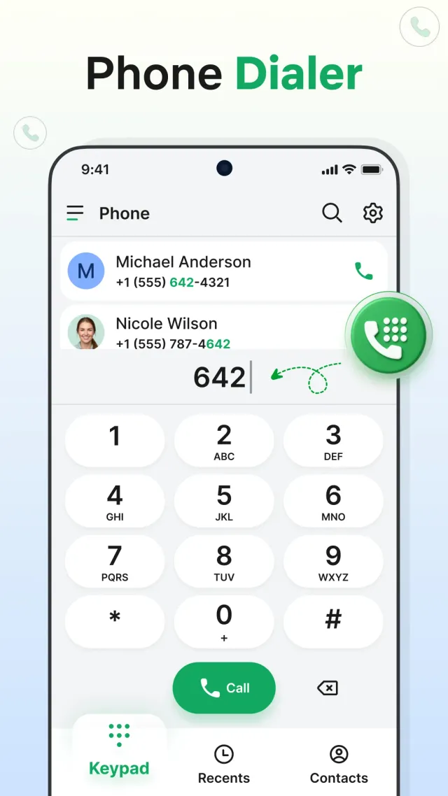 Contacts - Phone Call Launcher - Screen 1