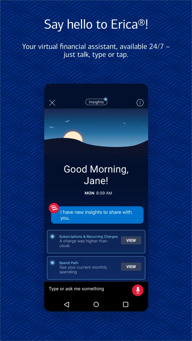 Bank of America Mobile Banking - Screen 2