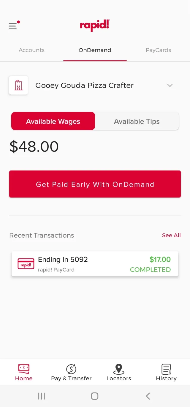 rapid! Pay - Screen 4