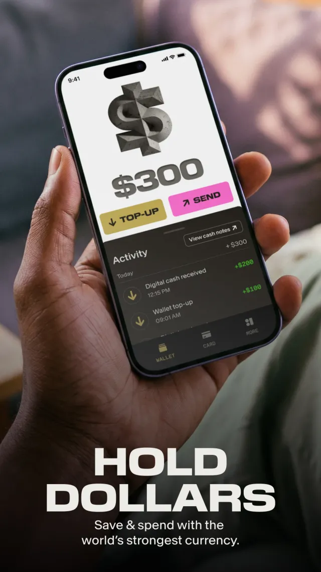 ZAR: Global USD Wallet App - Screen 1