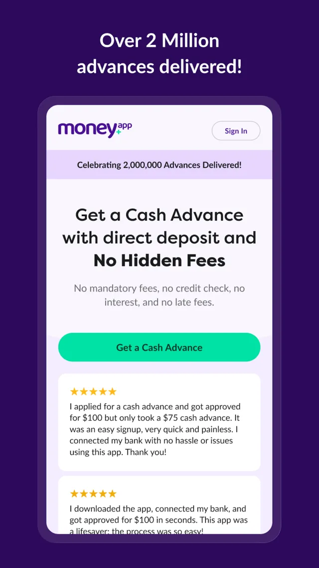 Money App - Cash Advance - Screen 3