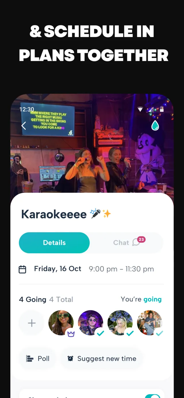 Howbout: shared calendar - Screen 3