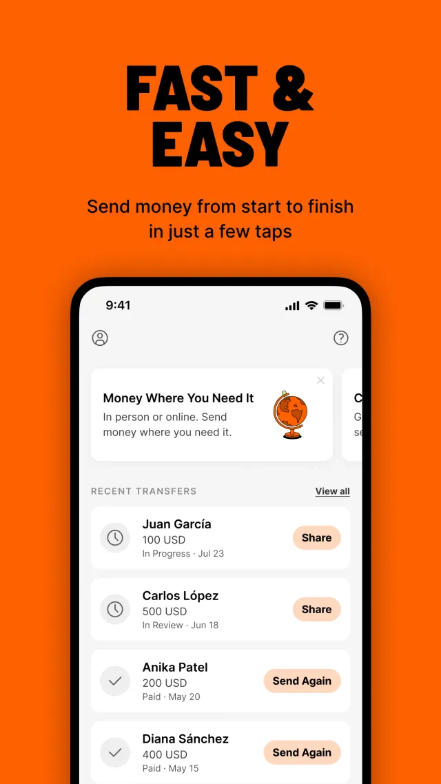 Ria Money Transfer - Screen 2