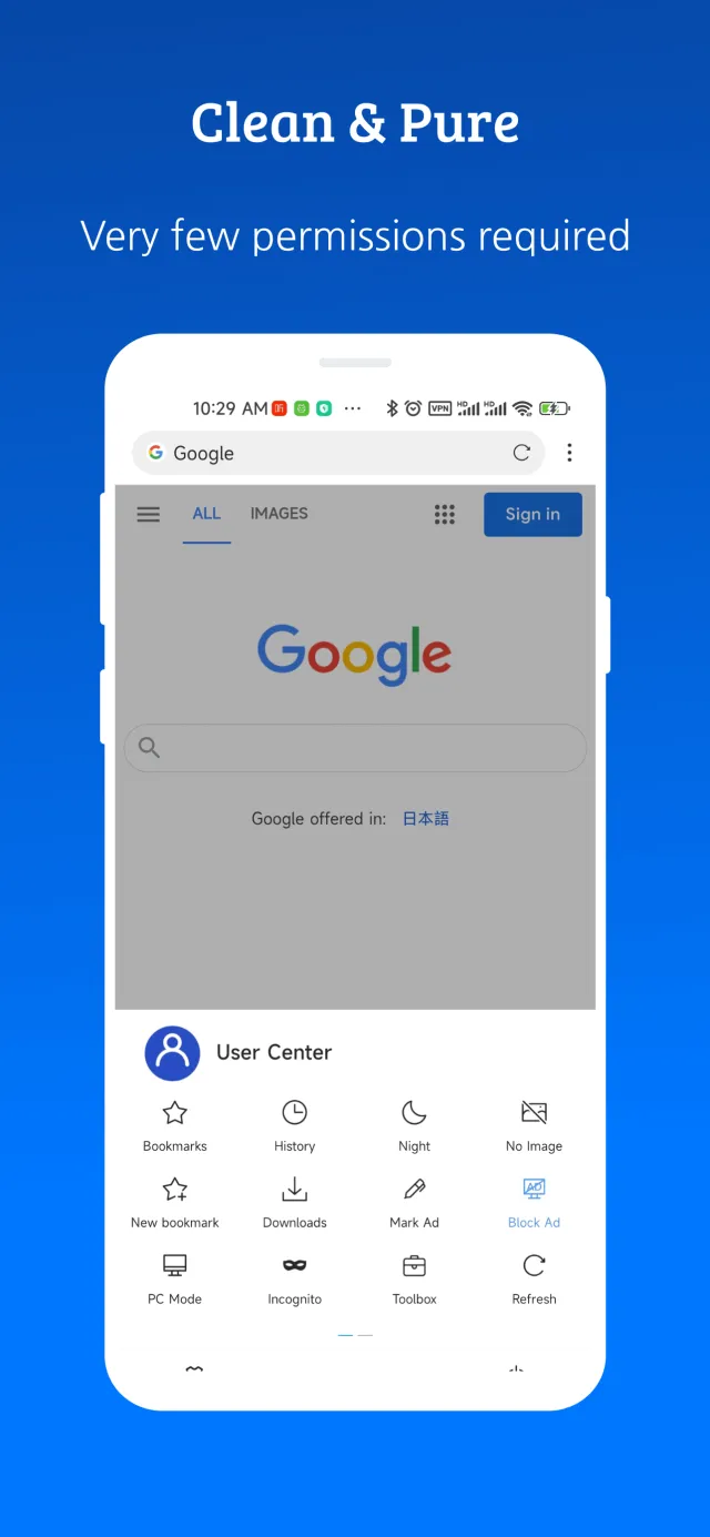 X Browser -Light & Super fast - Screen 2