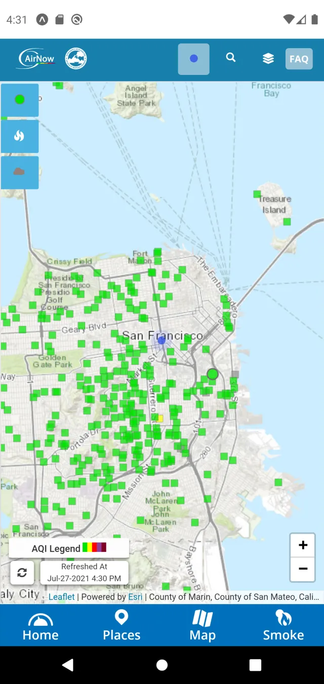 EPA's AIRNow - Screen 8