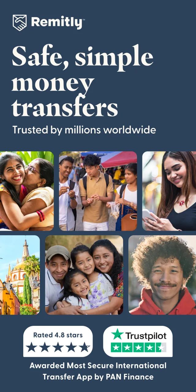 Remitly: Send Money & Transfer - Screen 1