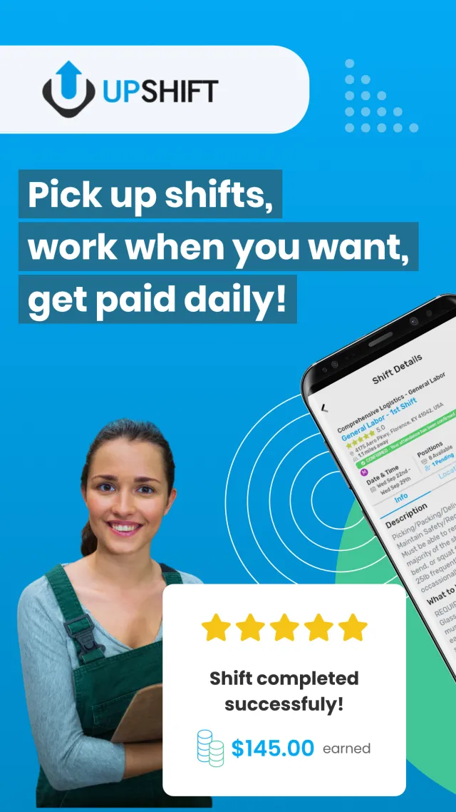 Upshift - Find flexible shifts - Screen 1