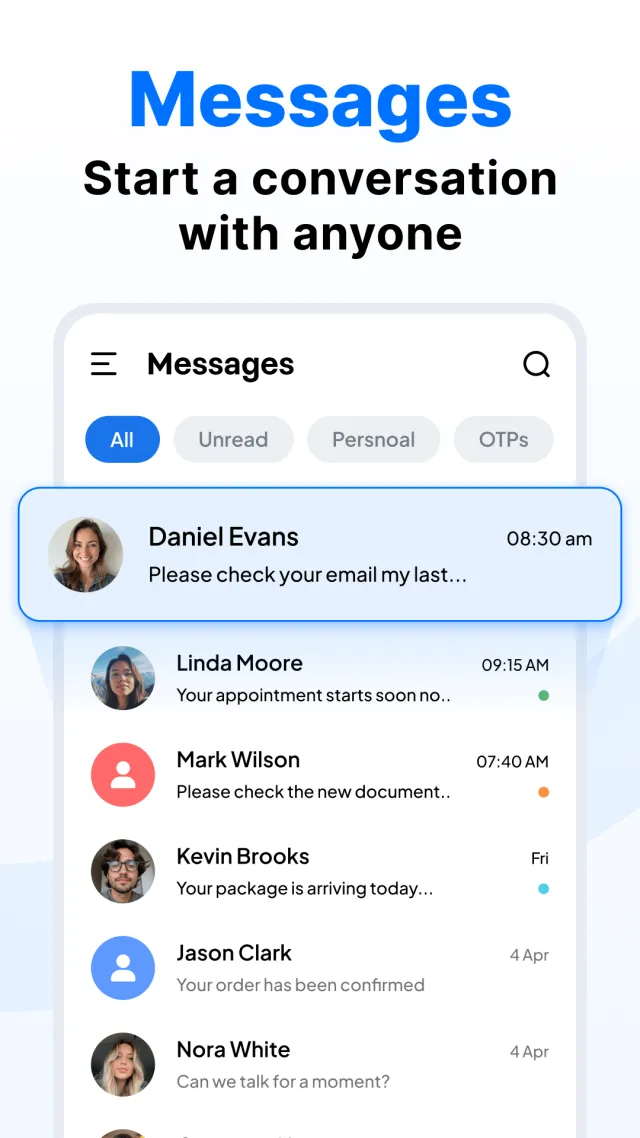 SMS Messages App - Screen 2