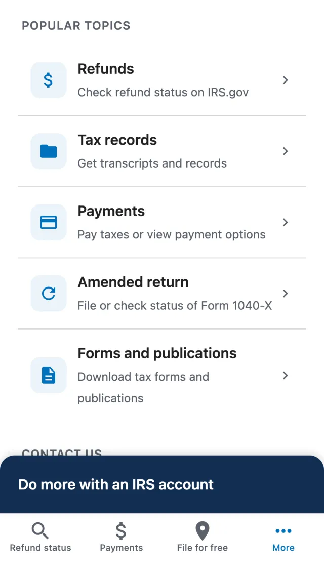 IRS2Go - Screen 4