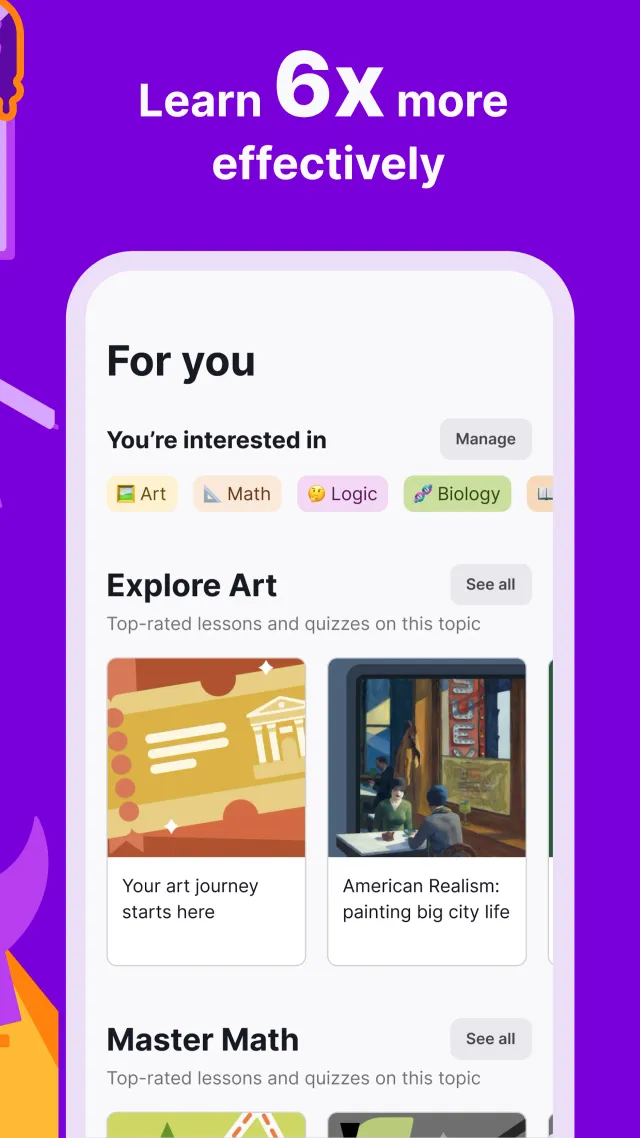 Nibble: Daily Learning & Quiz - Screen 2
