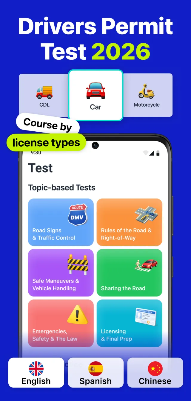 DMV Permit Practice Test 2026 - Screen 1