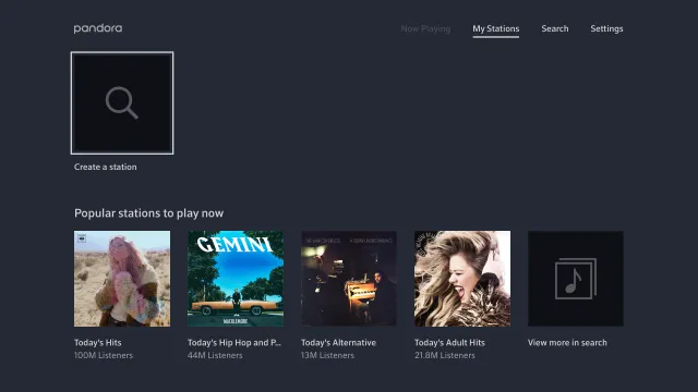 Pandora Music for TV - Screen 6