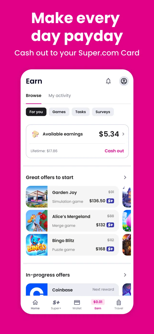 Super.com-Cash Advance, Travel - Screen 5