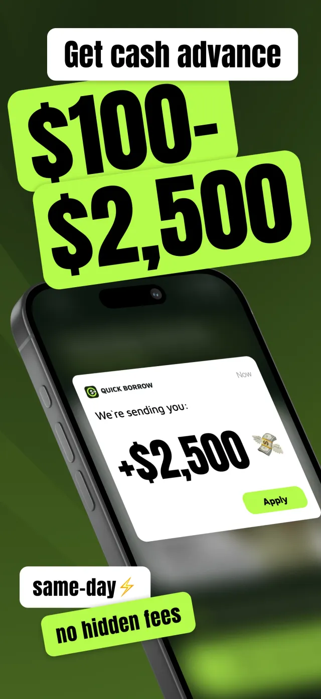 Cash Advance - Quick Borrow - Screen 1