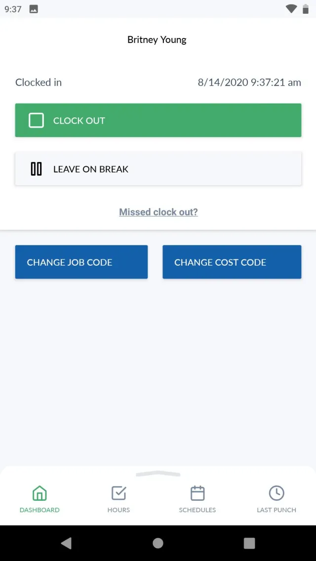 TimeClock Plus Clock - Screen 6