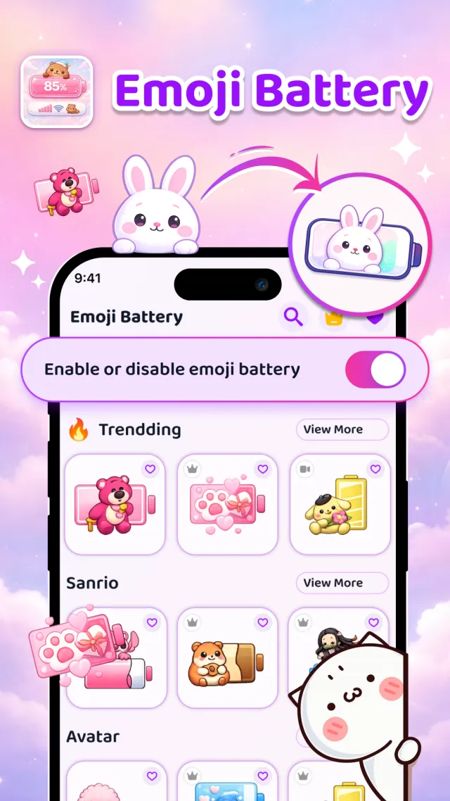Emoji Battery Icon Customize - Screen 1