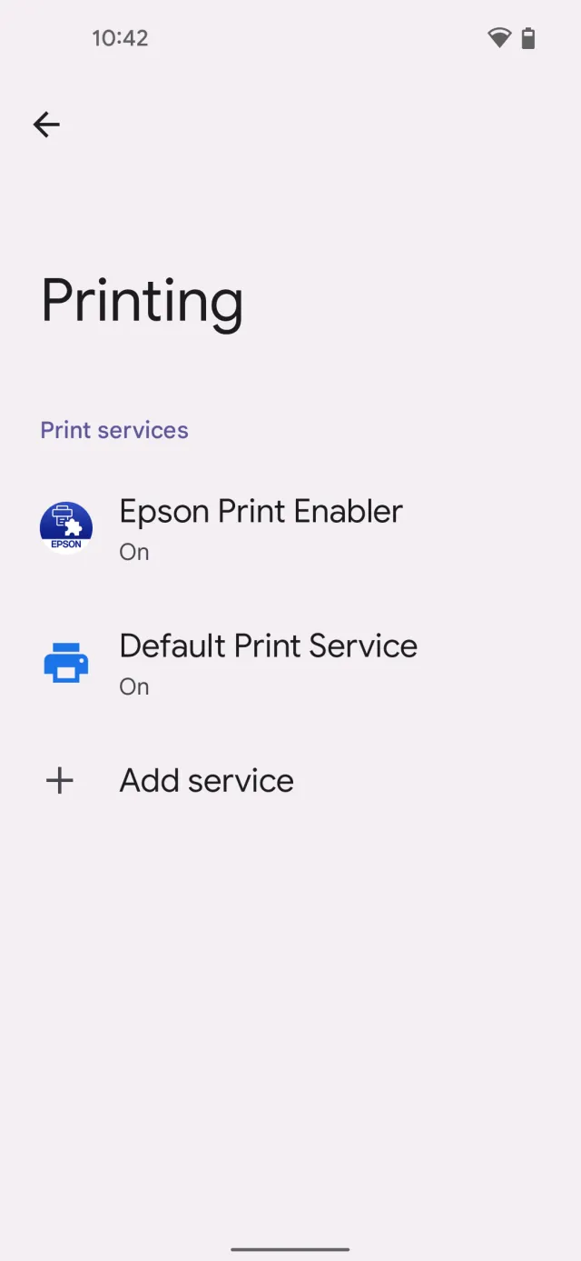 Epson Print Enabler - Screen 2