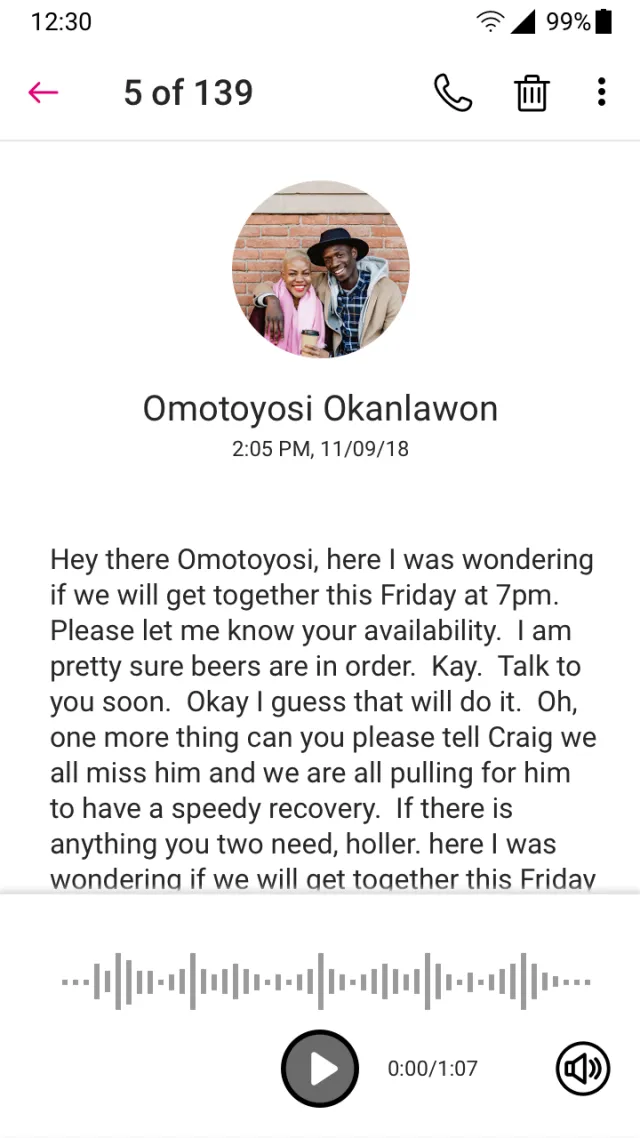 T-Mobile Visual Voicemail - Screen 5