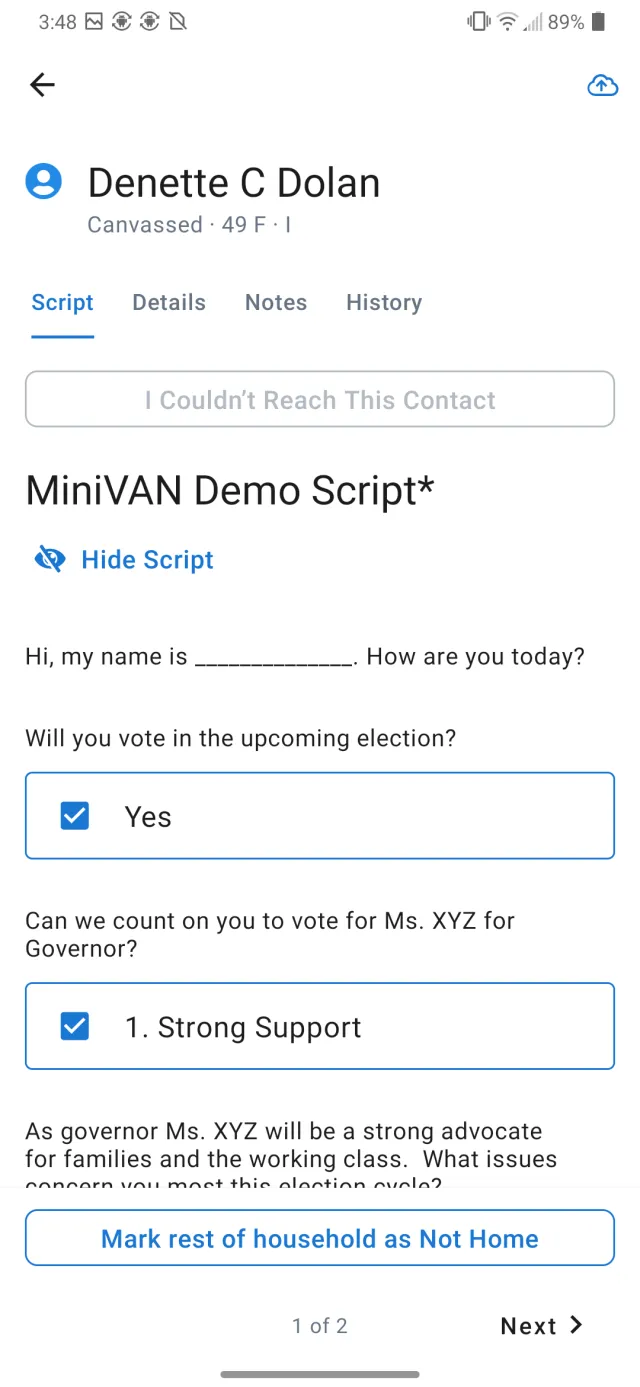 MiniVAN - Screen 3