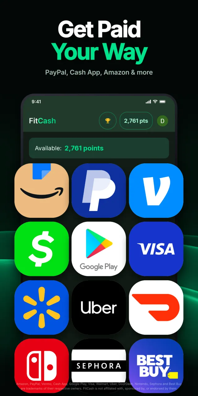 FitCash - get fit, earn cash - Screen 2