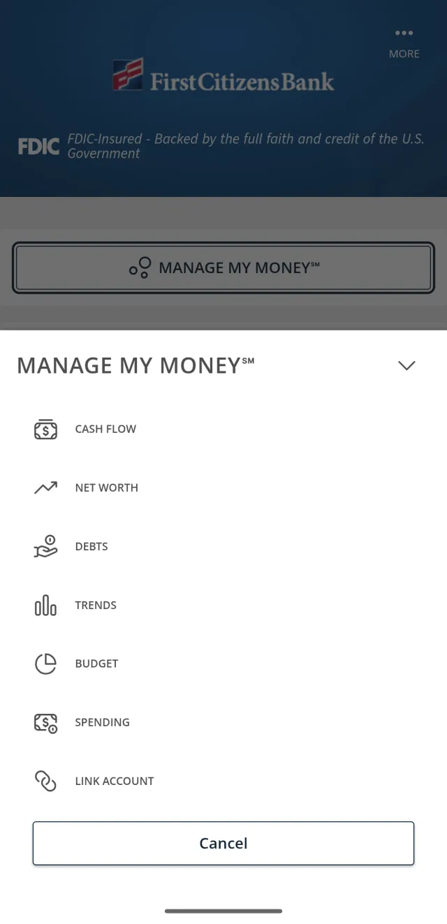 First Citizens Mobile Banking - Screen 3