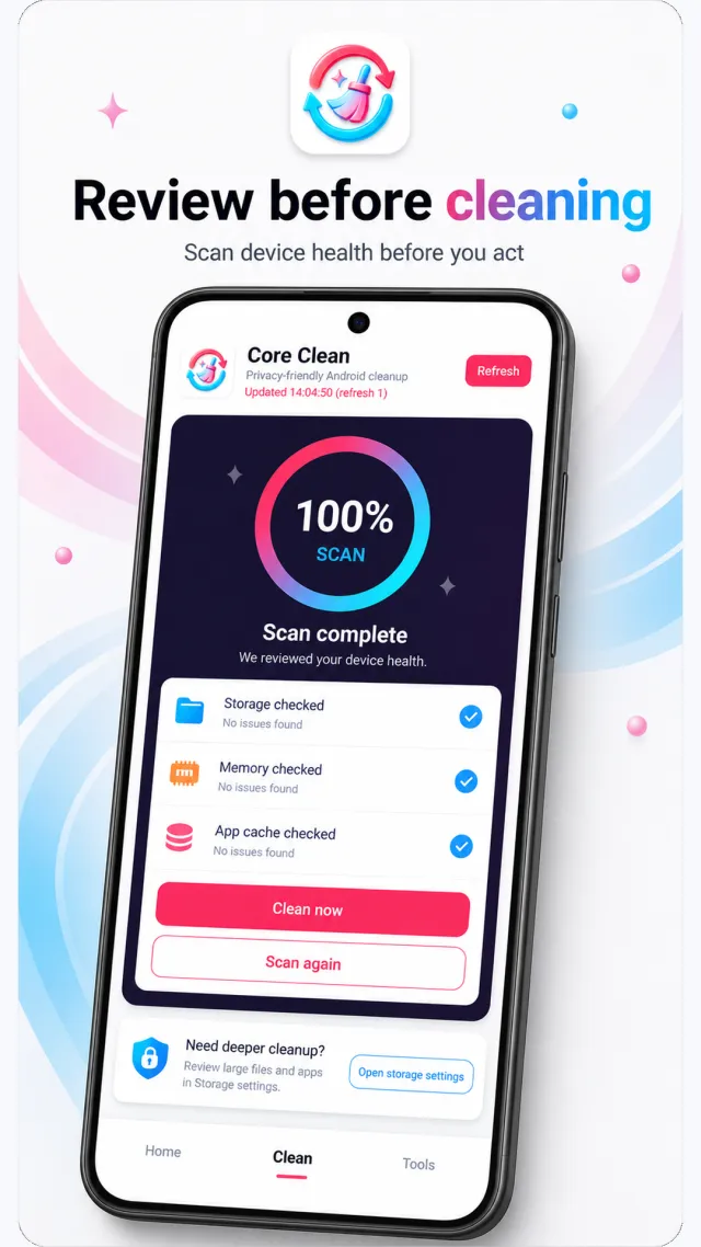 Core Clean - Screen 2