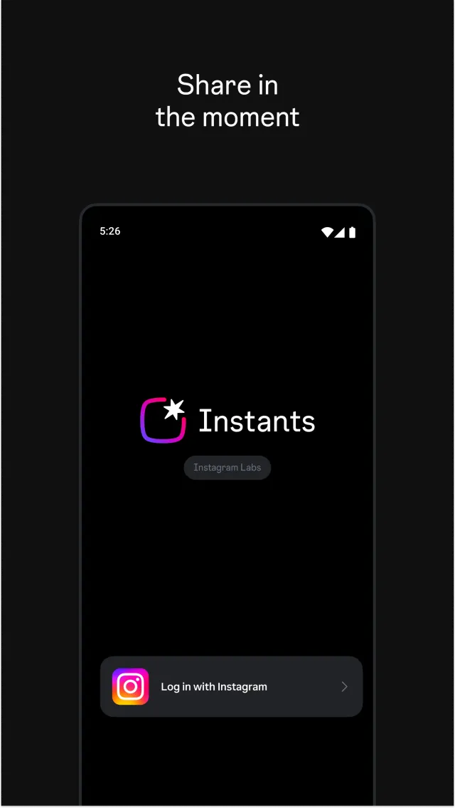 Instants, an Instagram app - Screen 1