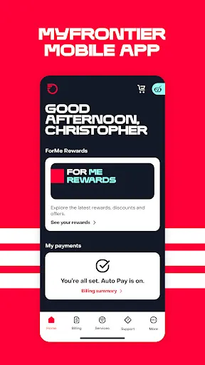 MyFrontier - Screen 1
