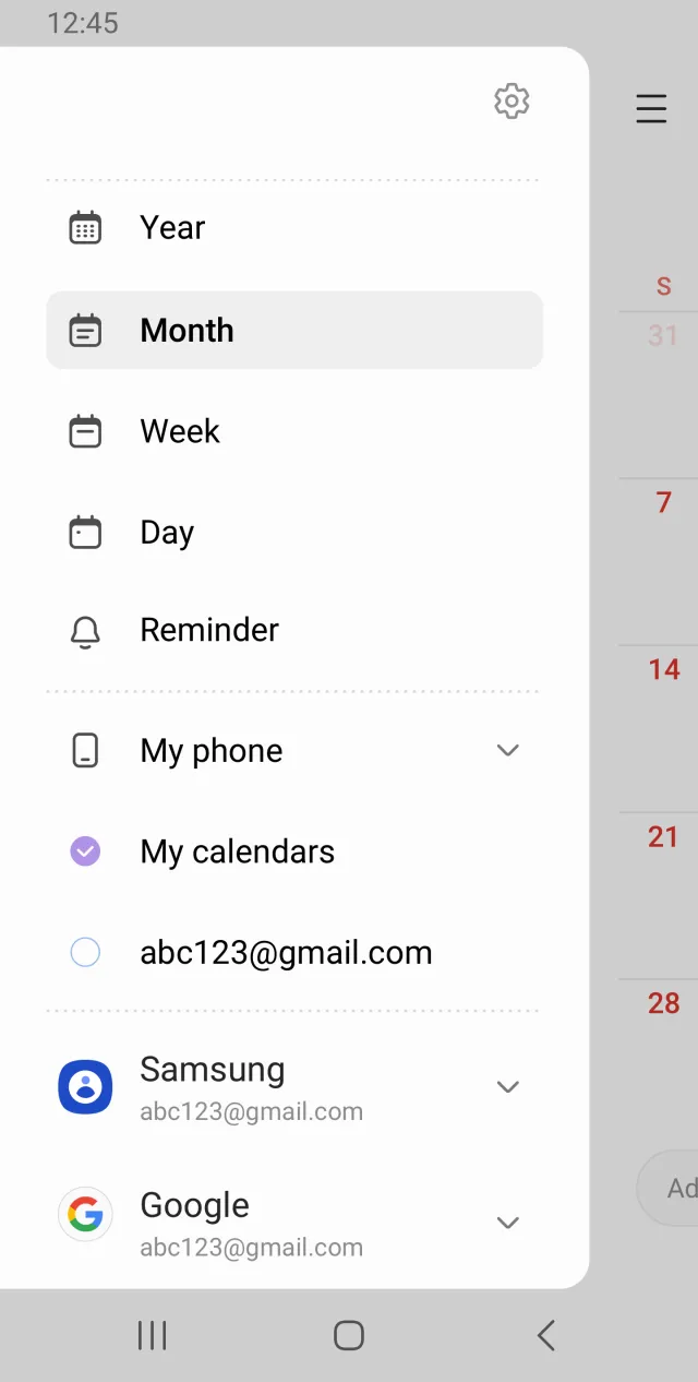 Samsung Calendar - Screen 5