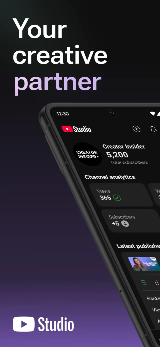 YouTube Studio - Screen 1