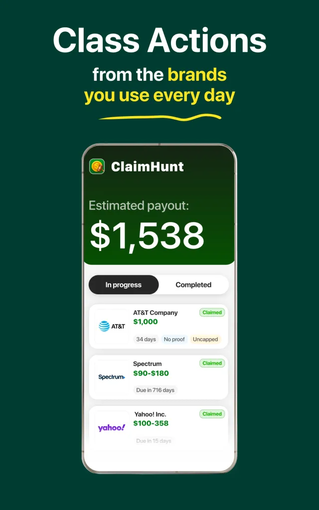 ClaimHunt: Class Action Claims - Screen 8