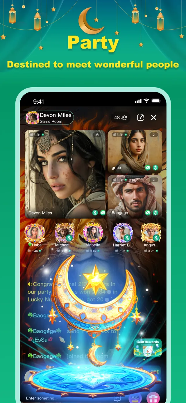 Gemgala - Party & Chat & Games - Screen 4