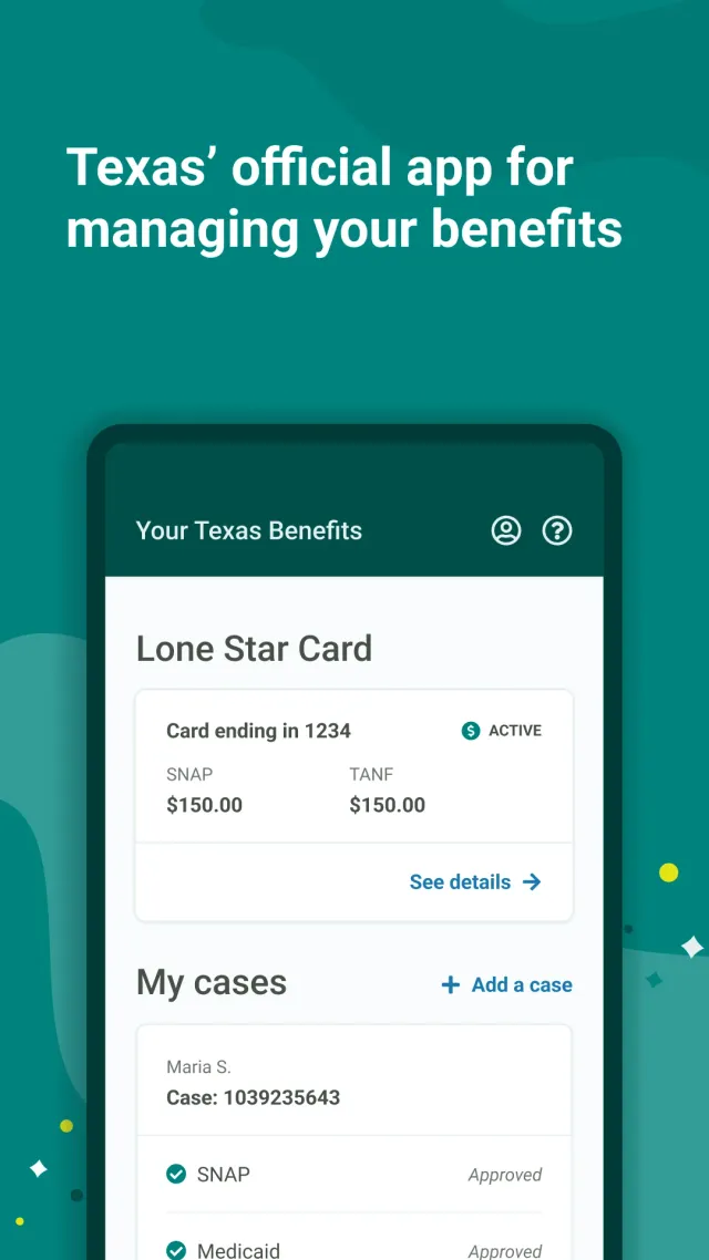Your Texas Benefits - Screen 1