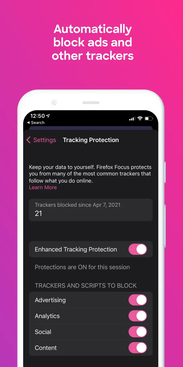 Firefox Focus: No Fuss Browser - Screen 3