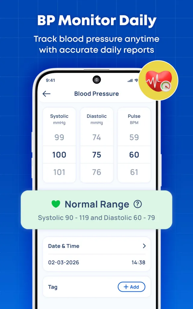 Blood Sugar & Pressure Tracker - Screen 3