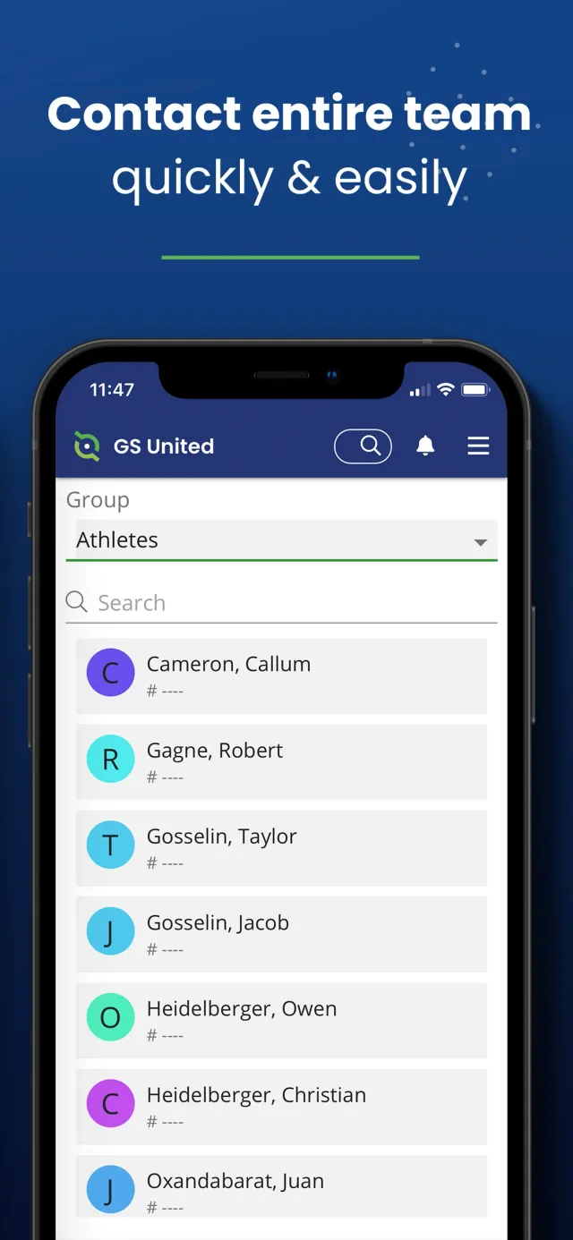 GotSport Team App - Screen 3
