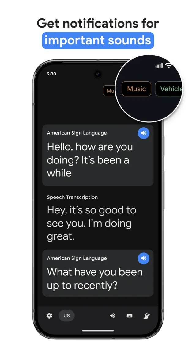 Live Transcribe & Notification - Screen 5